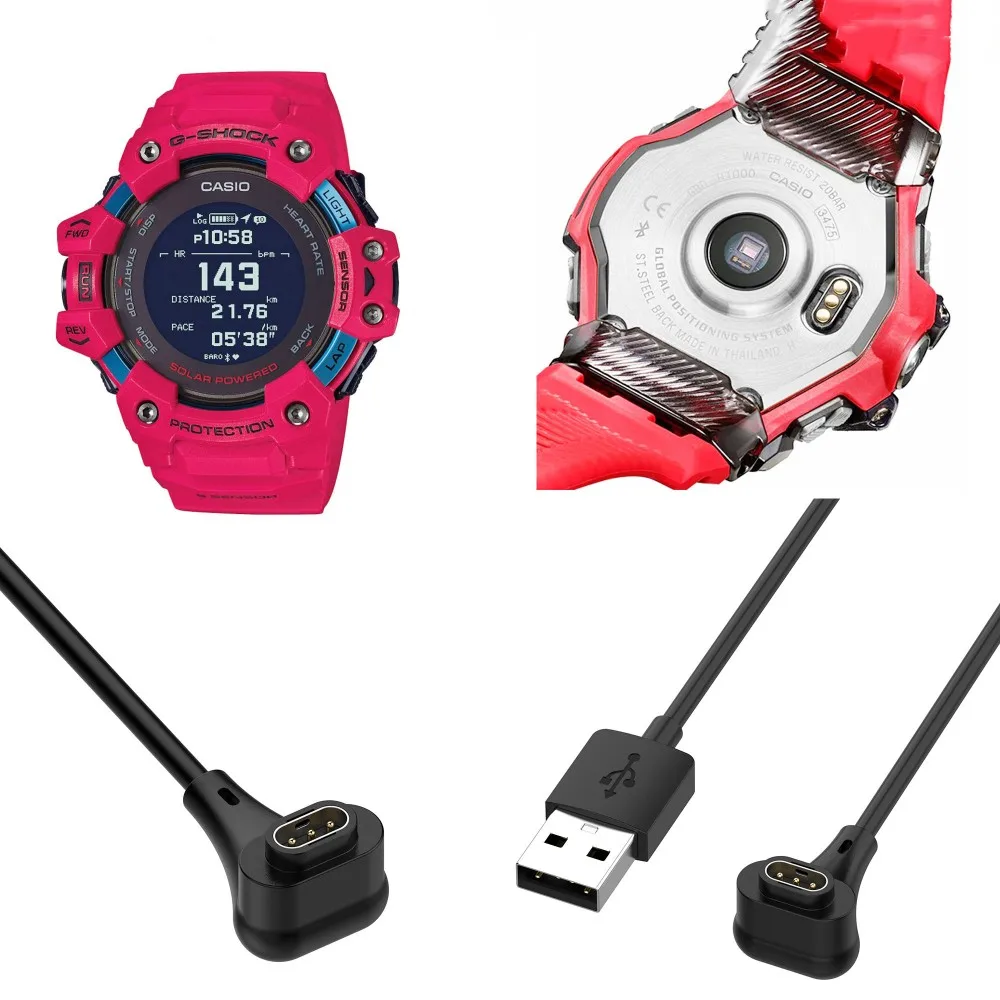 1m USB Charging Cable for Casio shock GBD-H1000 Watch fast and Convenient Power Supply Wire