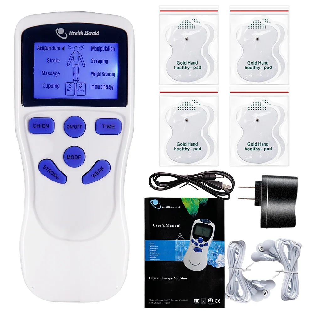 8-Modus Elektrischer EMS Muskelstimulator Akupunktur TENS Elektrostimulations-Massagegerät Digitaler Massage-Impuls Elektrostimulator – Detail 3
