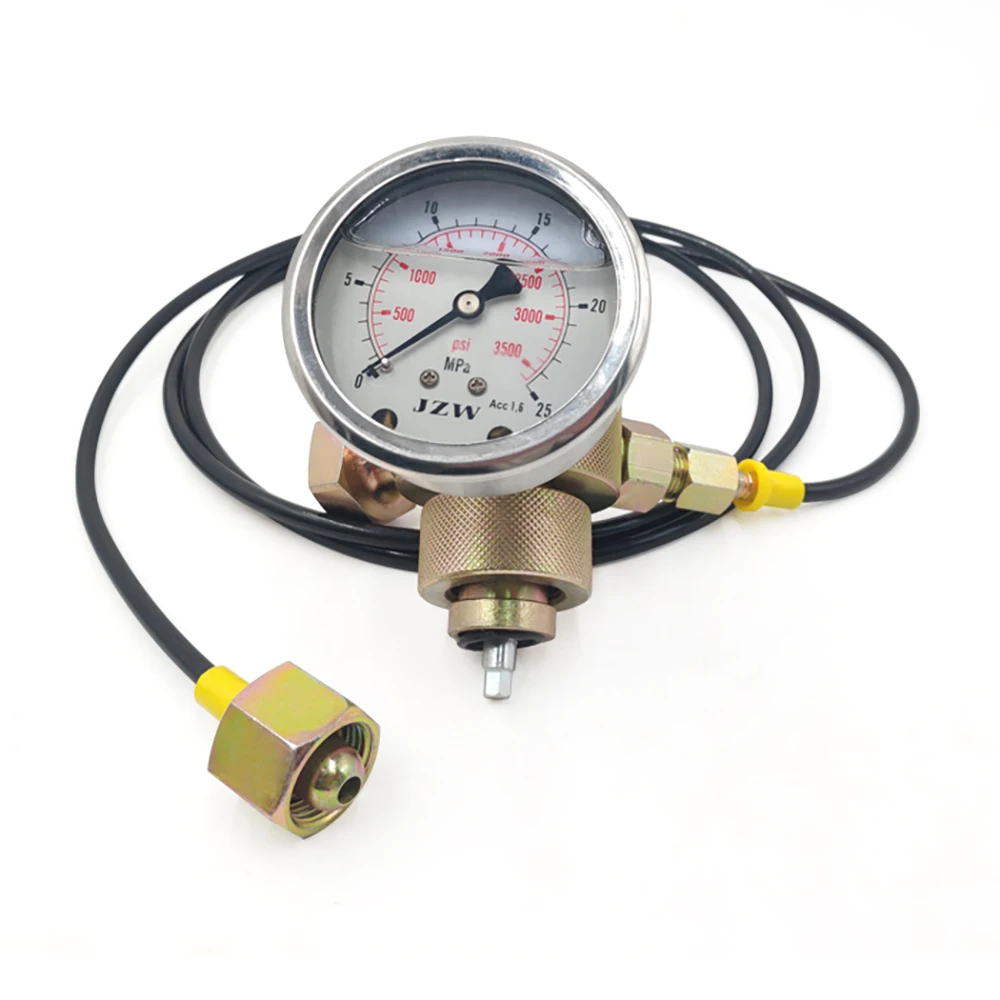 Imagem -03 - Pressure Gauge Test Kit Acumulador Hidráulico Válvula de Carregamento de Nitrogênio Cinco Tipos de Adaptadores 0400bar 6000psi