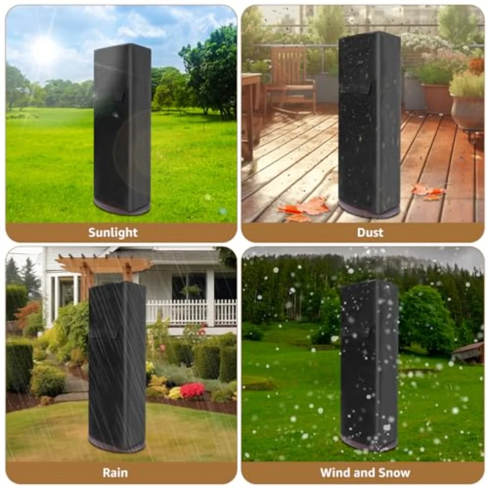 

Чехол-нагреватель для патио для использования на открытом воздухе, водонепроницаемая ткань Оксфорд 210D, шнурком и карманом на молнии 32, 26, 104 см