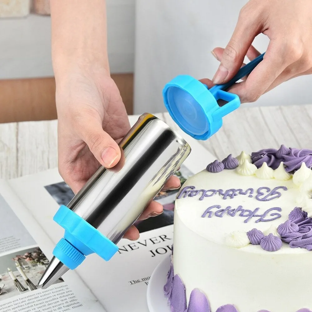 Cookie Syringe Cake Cream Press Maker DIY Pastry Syringe Extruder Stainless Cream Nozzles Scraper Accessories Baking Tools