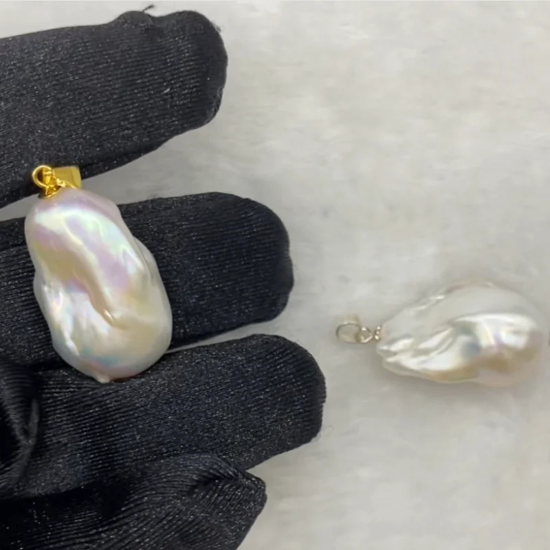 100% Natural Freshwater Big Ba - огляд і ціна Silver Bead Clasps For Pearl Necklace