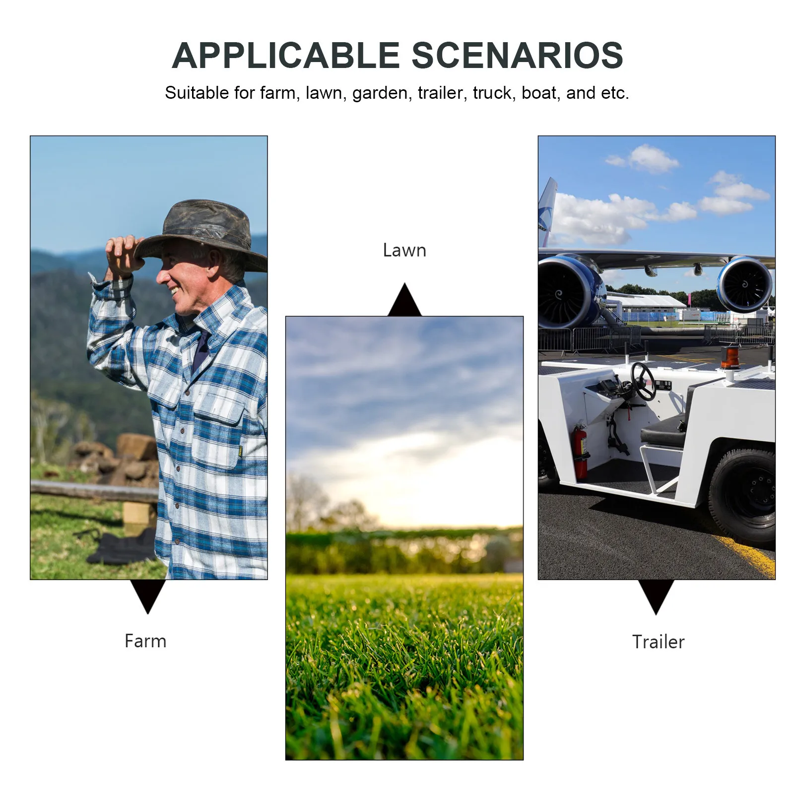 

10Pcs Square Retainer Hitch Pin Spring Steel Durable for Trailer Farm Lawn Garden Shaft Locking Pin