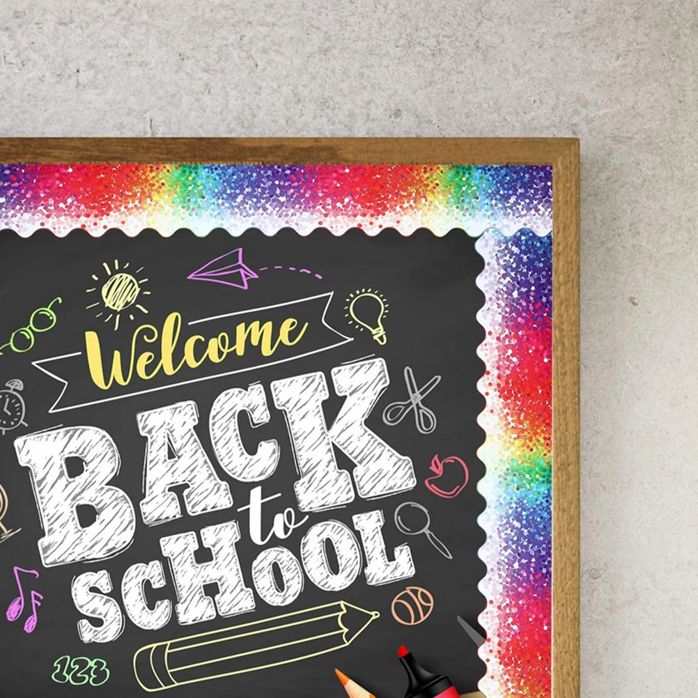 

Dot Frame Stickers Adorable Paper Border Trim for Bulletin Board Decorative Festival Accessories Removable Self Adhesive