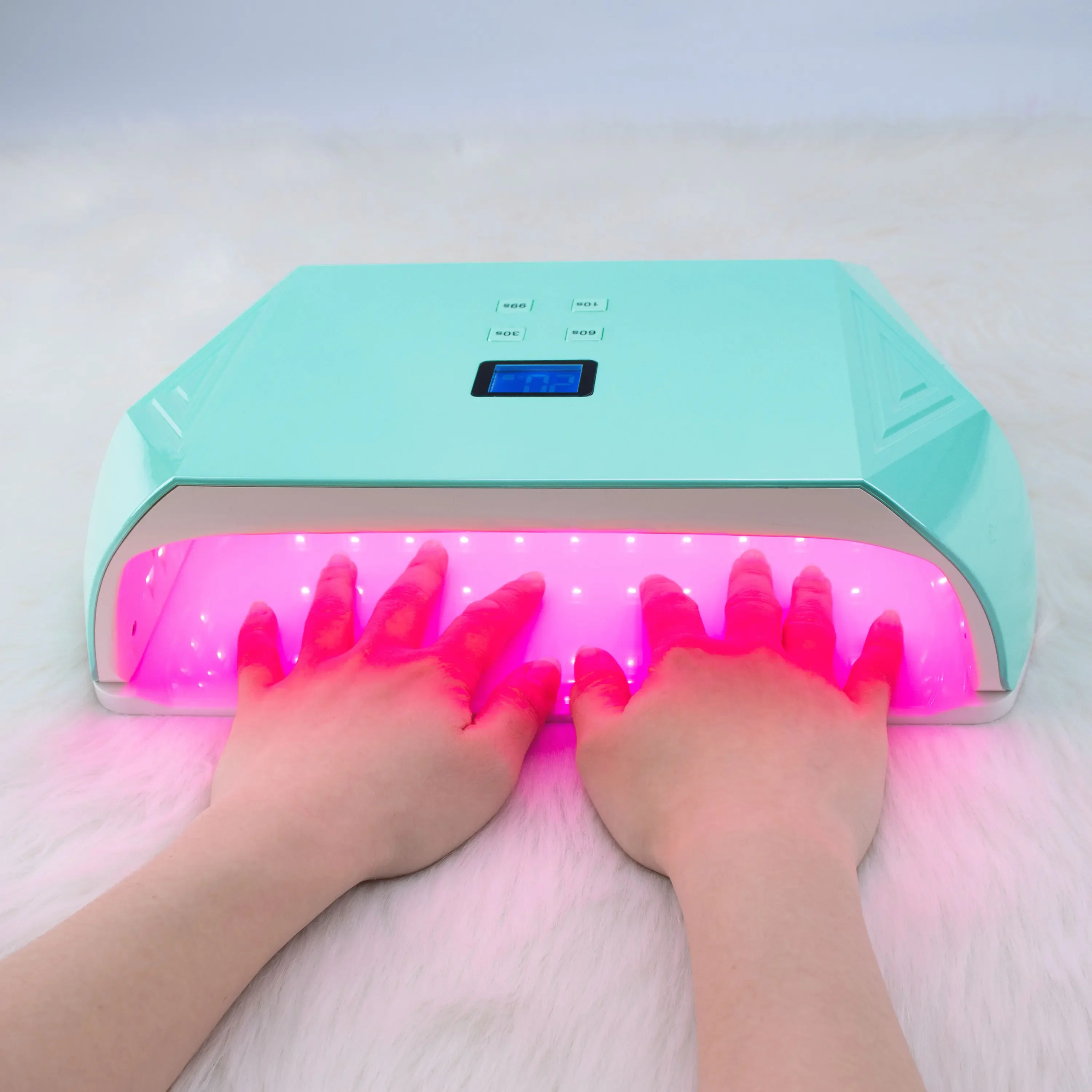 Two Hands Curing Rechargeable Nail Lamp Red Light Gel Polish Dryer Cordless Manicure Machine Wireless Nail UV LED Lamp Wholesale