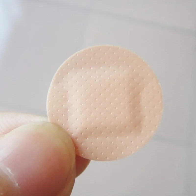 100 sztuk/zestaw pierwsza pomoc okrągła łatka na skórę wodoodporne plastry na rany bandaż samoprzylepny okrągły plaster sterylny plaster hemostazy
