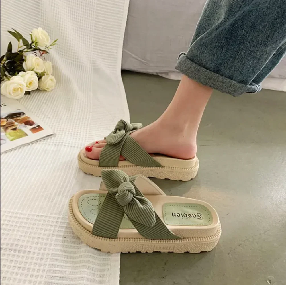 Sandias De Tacon Internet Hot Women Shoes Summer Fairy Style 2024 New Improve Fashion Platform Roman Lady Sands Flat Shoes