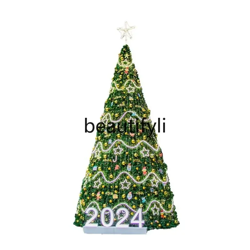 

A05 Large framed Christmas tree outdoor luminous 6/8/10/12/15m Plaza Hotel Mall Meichen Scene