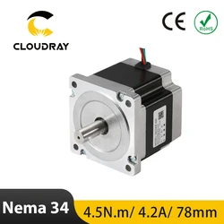 Nema 34 Stepper Motor 2 Phase 4.5N.m 4.2A(34CS45F-420)4-lead Stepper Motor for CNC engraving milling machine high torque