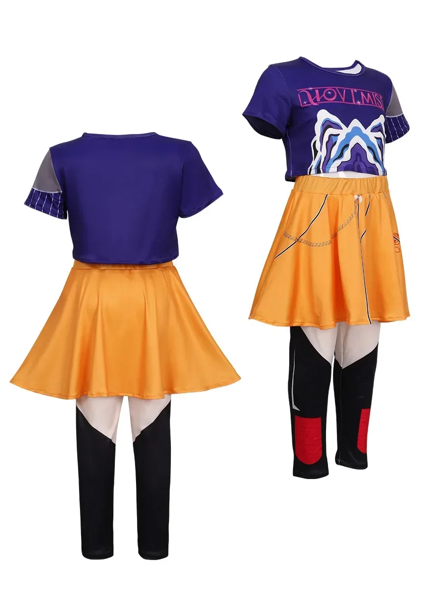 

Костюм для косплея K-Pop Mira Rumi Zoey Demon Hunters для девочек на Хэллоуин, сценический костюм с 3D принтом, одежда для ролевых игр