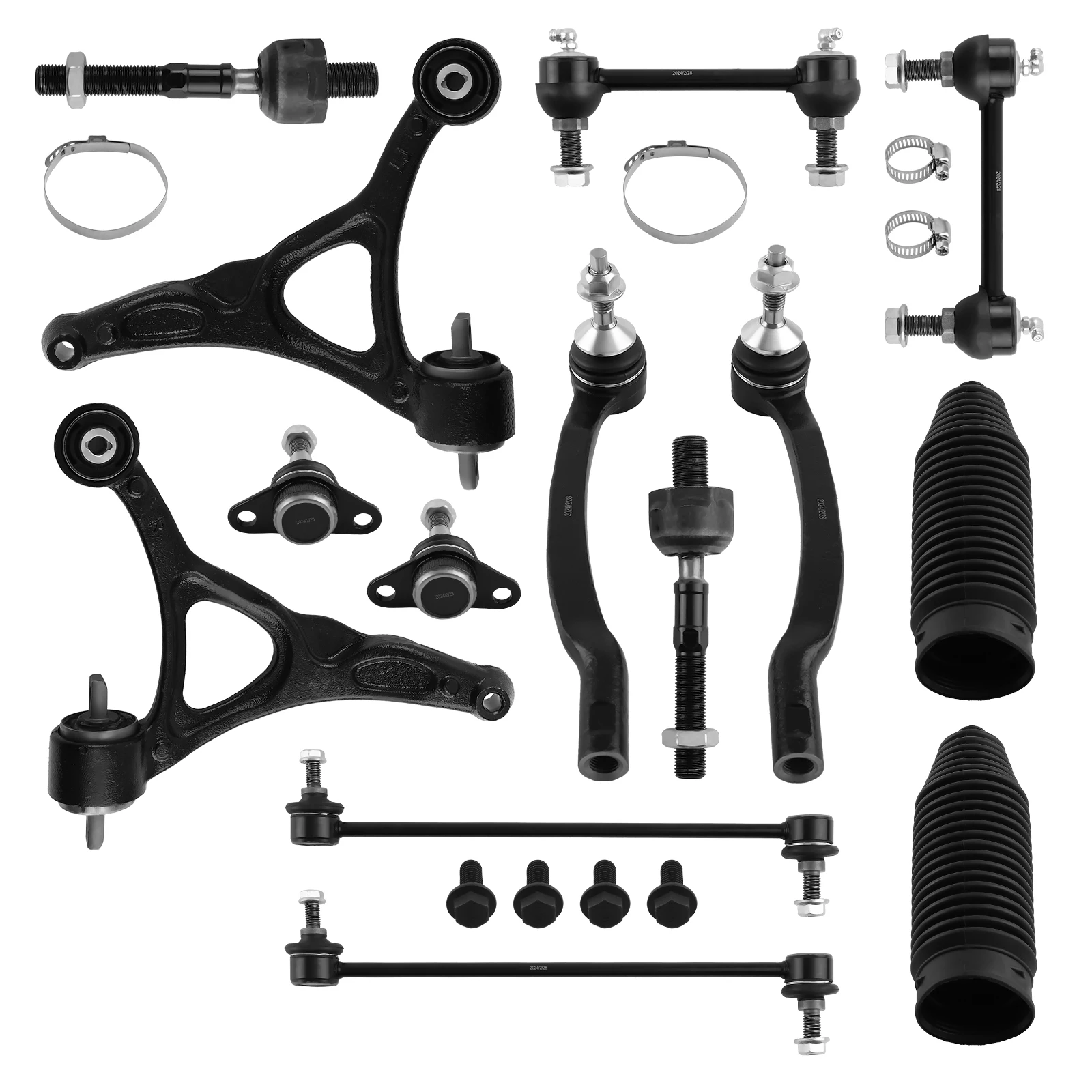 14pcs Front Lower Control Arms Tie Rod Sway Bar Links for  XC90  2003-2014  K640446 K500153 K80501 K80425 ES800857