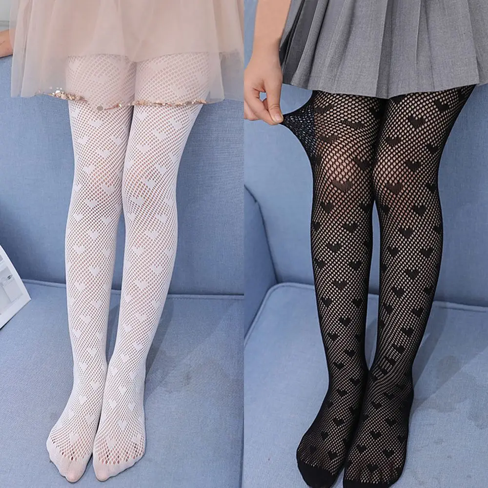 

Girls Stockings Summer Tights Chic Girl's Kid's Pantyhose Heart Fishnet Stockings Ballet Dance Tights.Children's Mesh Stockings