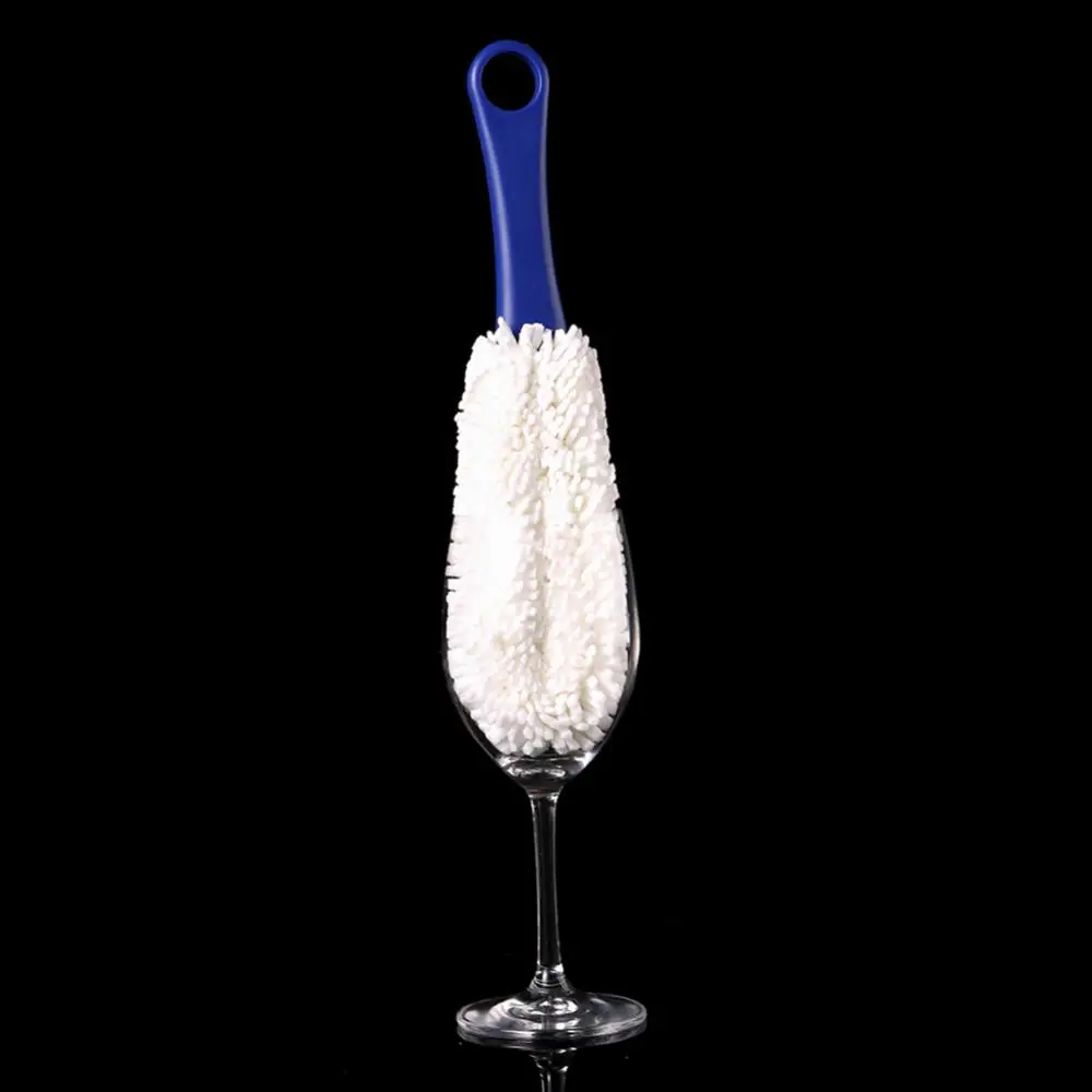 Long Handle Wine Bottle Brush Long Neck Bendable Foam Tipped Goblet Glass Decanter Stemware Cup Washing Brush