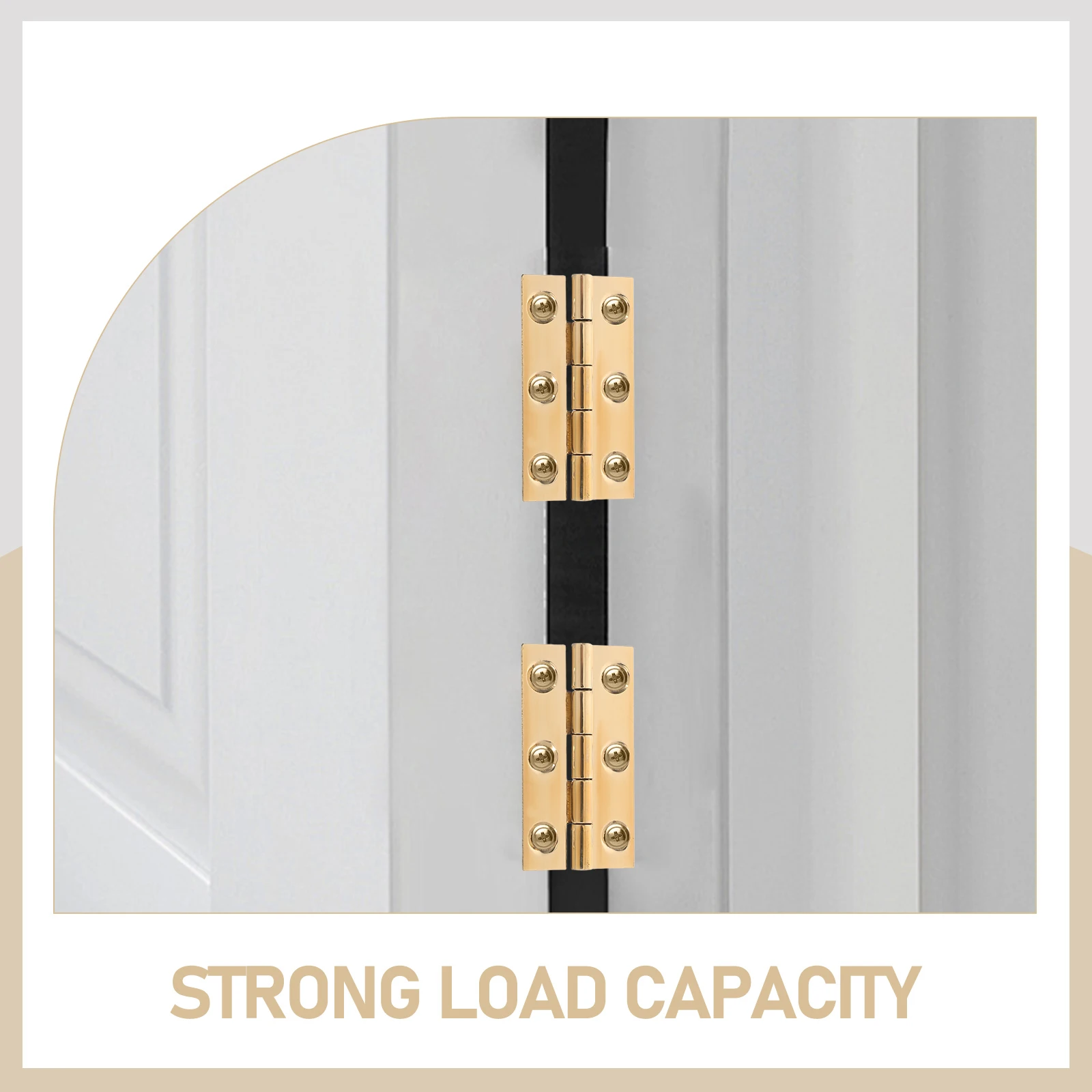 

4Pcs Copper Furniture Hinges Compact Flat Strong Load Bearing Cabinet Hardware Cupboard Hinges for Cabinets