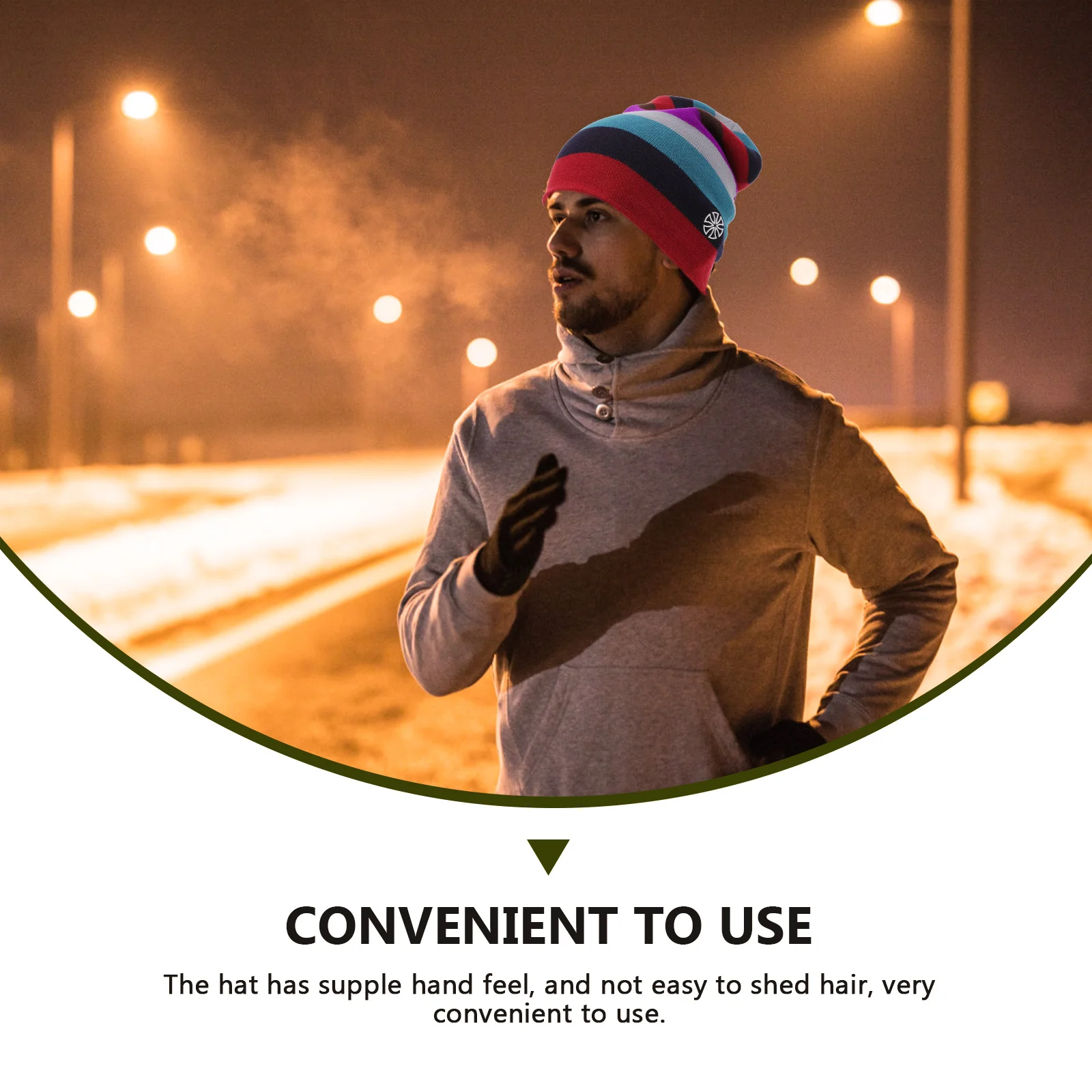 

Ski Hat Winter Warm Beanie Skating Hats Outdoor Wear Windproof Soft Acrylic Fiber Material Gentle Touch Easy to Clean for Family