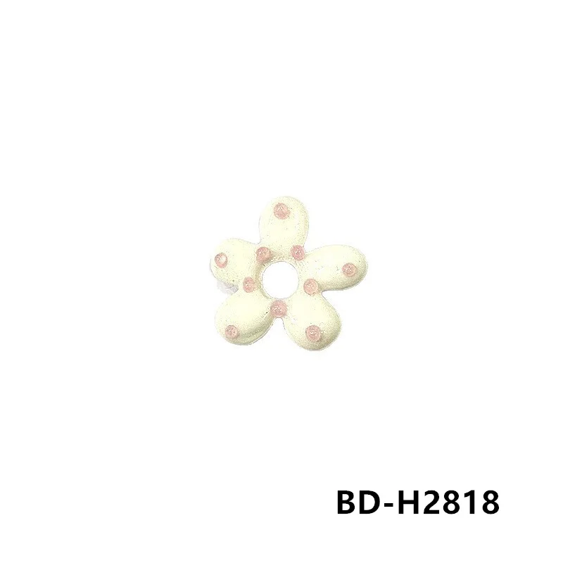 2Stück Dopamine farbige hohle Blumen Glasperlen INS Mini Blumen Charm Anhänger DIY Handgemachte Schmuckzubehör Bastelzubehör für Handwerker Perfektes Feiertagsgeschenk zur Armbänder Halsketten Herstellung – Detail 21