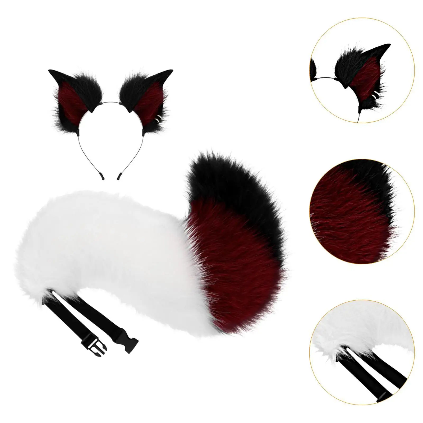 Fuchsohren Stirnband Tierohren Faux Cosplay Fuchs Zubehör für Halloween Kostüm
