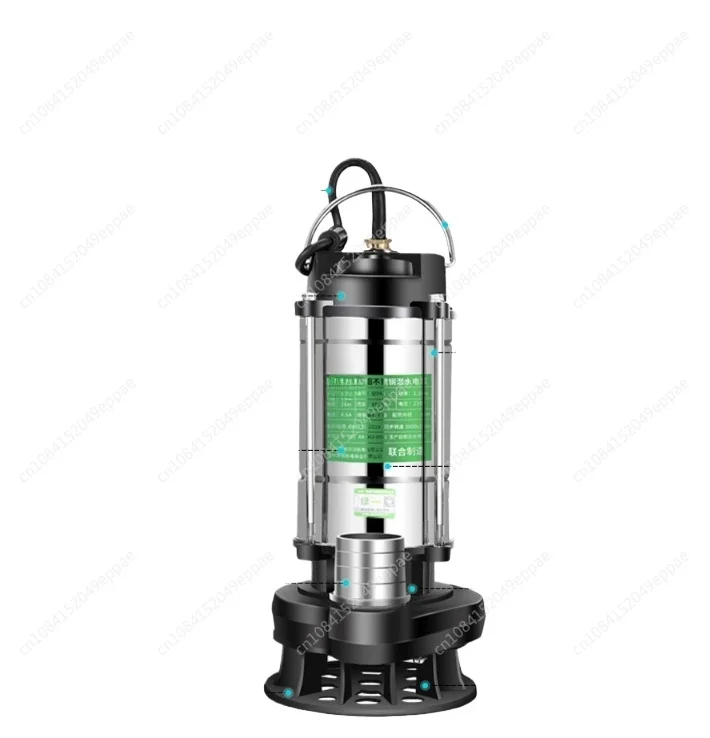 Cutting sewage pump/ 220v feces pumping mud sewage pump/ small household submersible pump septic tank pump