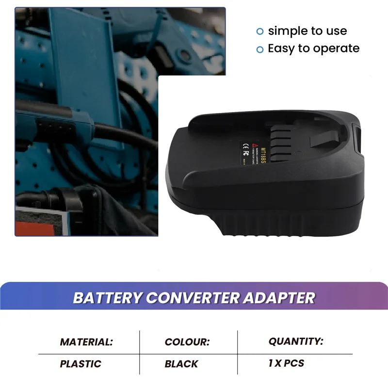 

MT18BSB Battery Adapter For BL1850 BL1860 Li- Battery To For 18V Tool Replace Adapter