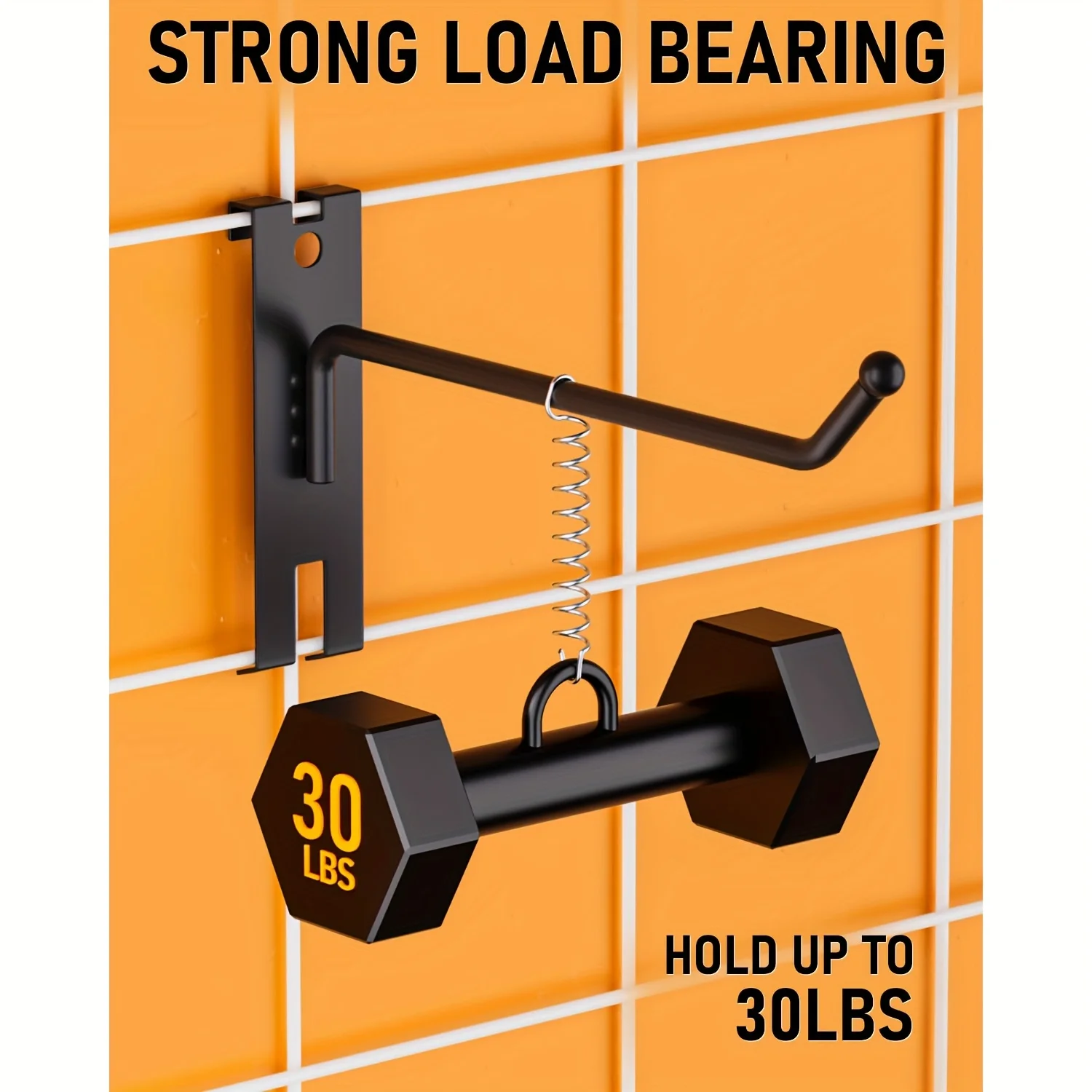 2/4/6 Inch Mesh Panel Black Minimalistic Display Hook Organizer Hanger