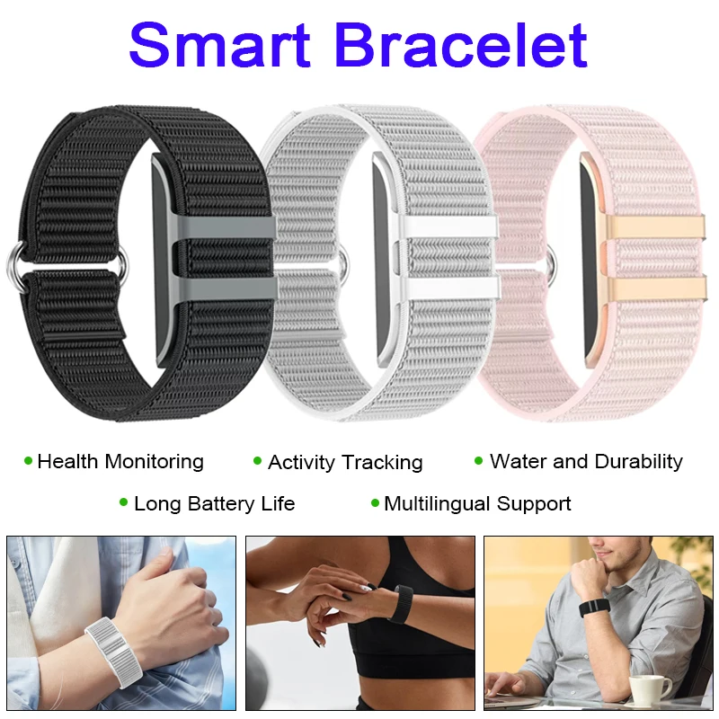 

Screenless Smart Bracelet IP68 Waterproof Fitness Tracker Step Counting Blood Oxygen Heart Rate Sleep Monitor Smartwatch