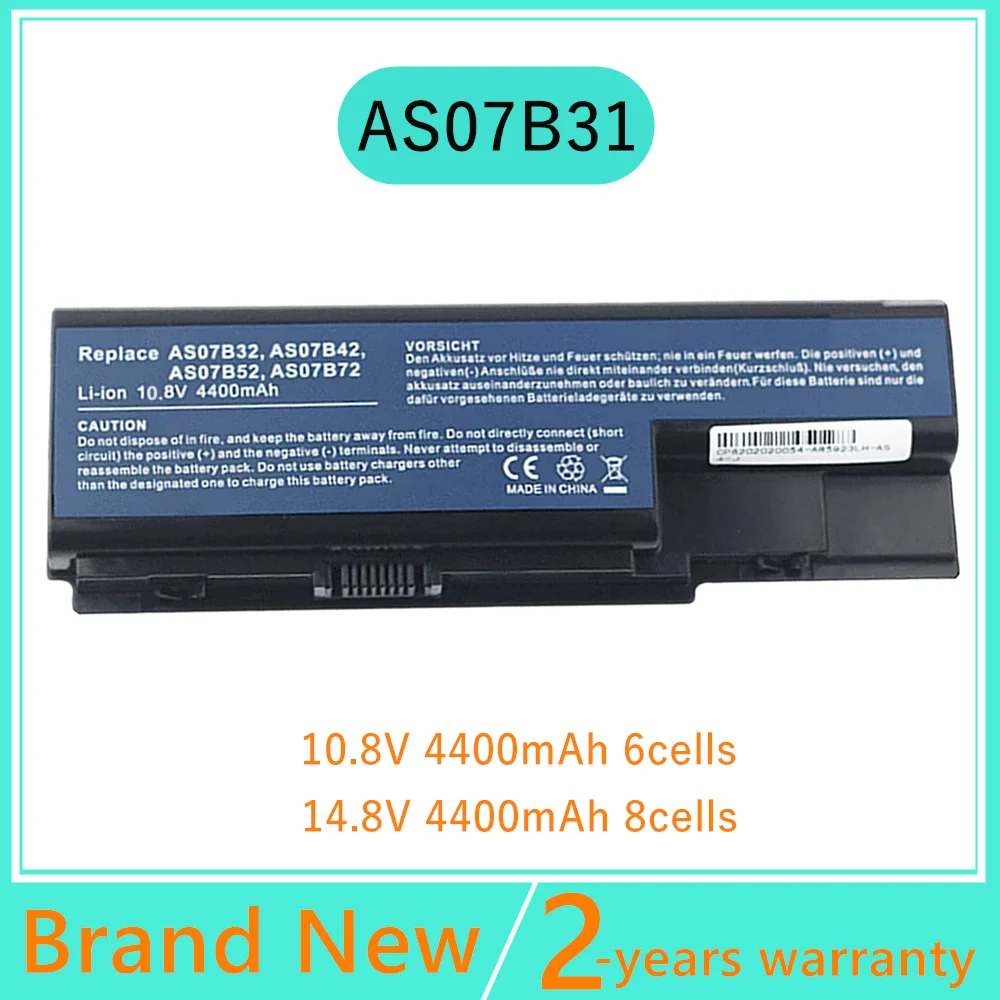 Baterai Laptop AS07B32 AS07B52 UNTUK Acer Aspire 5530 5530G 5535 5710 5710G 5715 5715Z 5720 5720G 5730 AS07B51 AS07B61 AS07B71