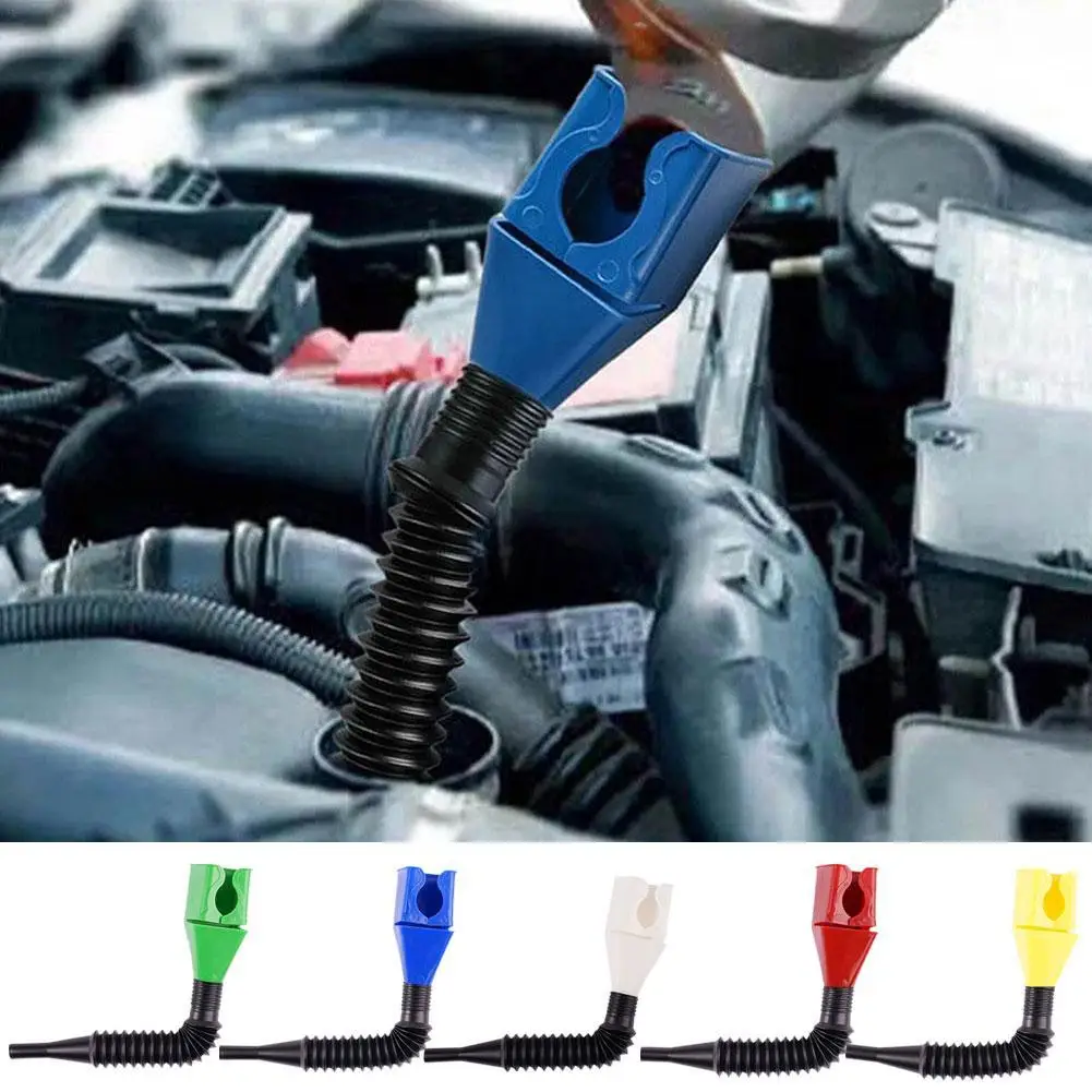 Flexible Draining Oil Snap Plastic Funnel Multi-Function Funnel Hand-Free Gasoline Engine Oil Funnel Square Mouth Refueling Tool