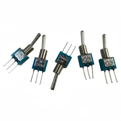 10pcs 5MM Mini Toggle Switch SPDT SMTS-102 125V/3A 3-Pin On On 2 Position Stitch Pins