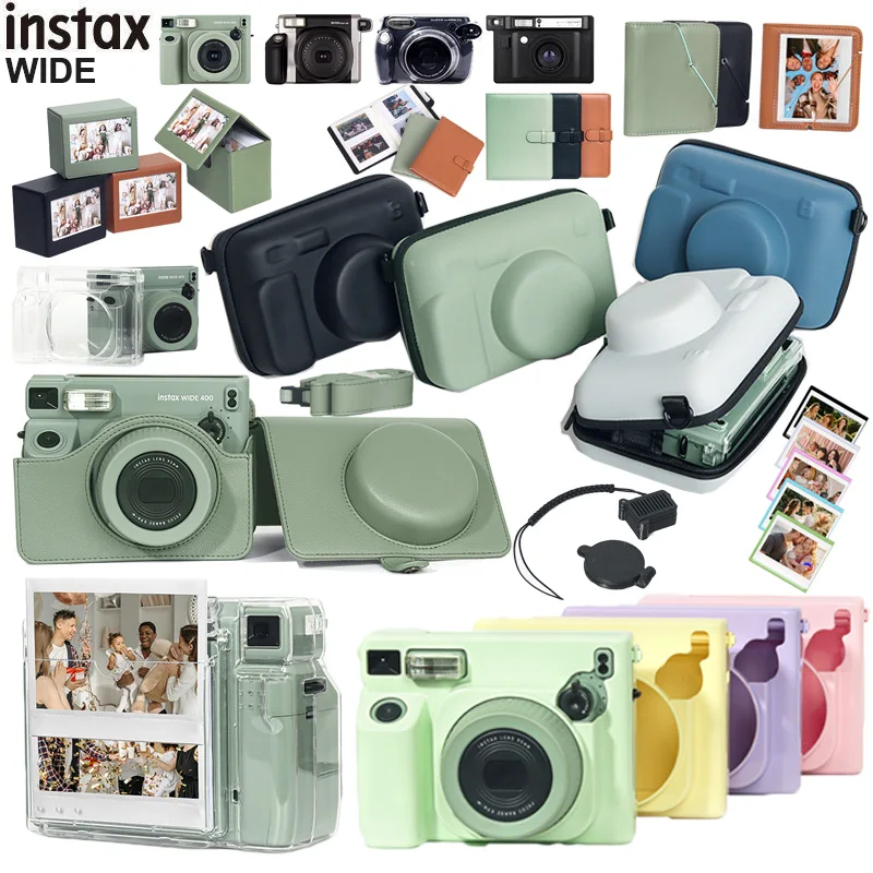 Accessories for Fujifilm Instax Wide 400 Instant Film Camera-Case/Clear Case/Hard Shell Bag/Photo Album/Magnetic Picture Frames