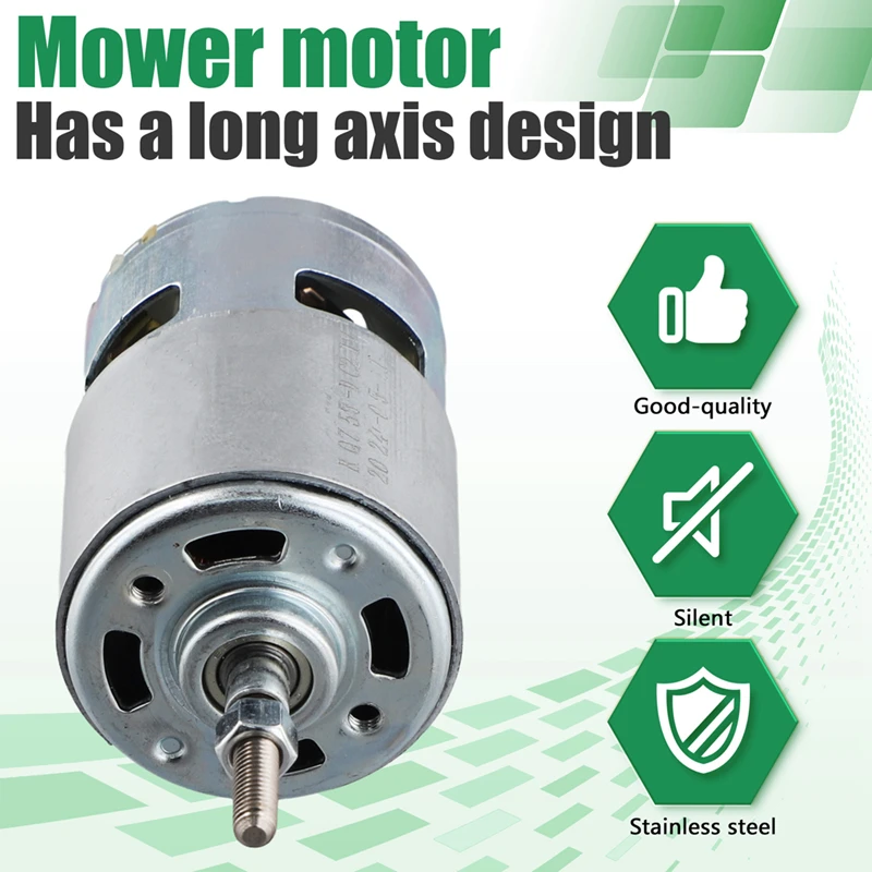 755 DC Motor For Weed Trimmer 21V Grass Cutter Motor With Long Shaft For Efficient Weed Cutting And Trimming