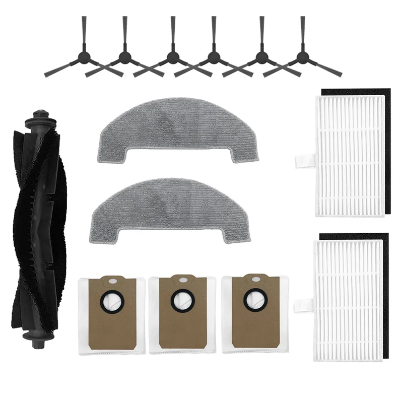 【Livraison-Rapide!】For MONSGA MS1 MAX Main Brush Side Brush Dust Bag Mop Cloth Set Robot Vacuum Accessories