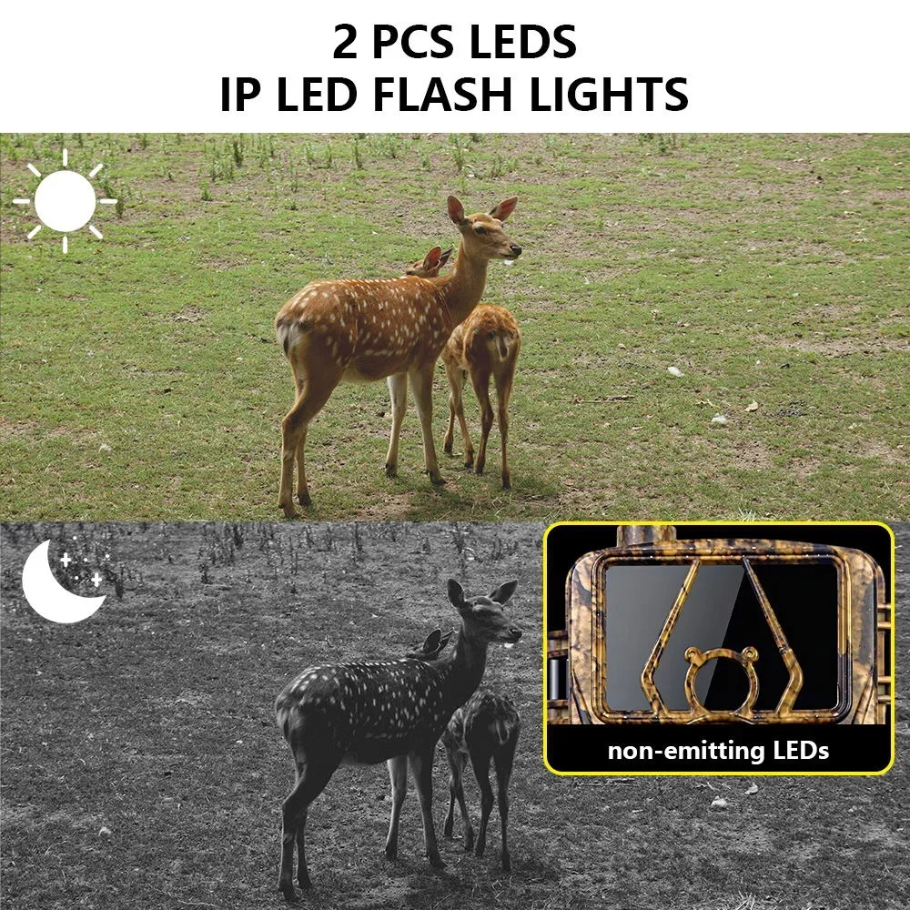 4G LIVE Trail Camera APP Control IR Night Vision Hunting Trap HD Camera 60MP 8K with SIM Card Cellular Mobile Wildlife Cam