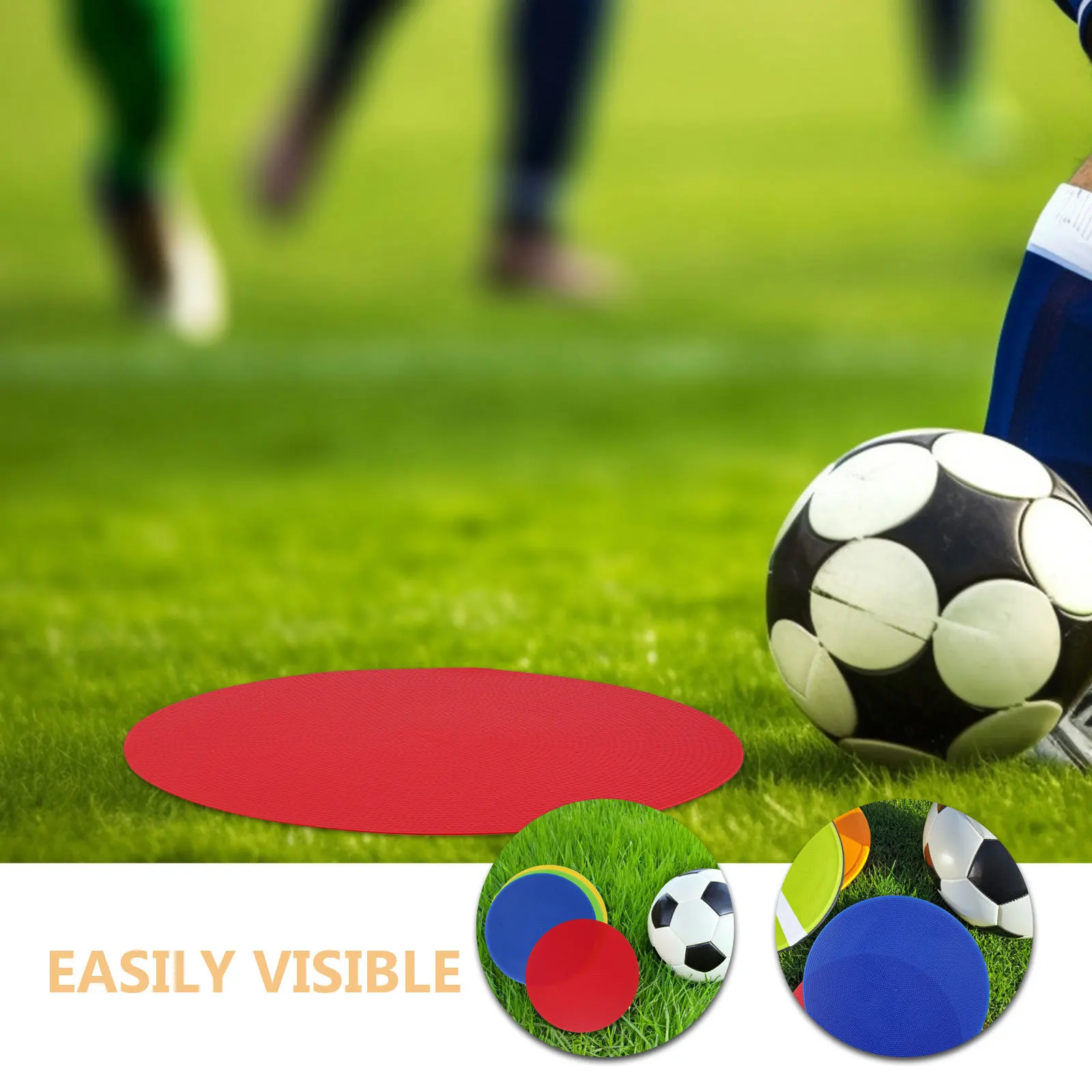 4 قطعة بولي كلوريد الفينيل نونسليب علامات بقعة مستديرة قرص مسطح علامات خفة الحركة في الهواء الطلق كرة القدم كرة السلة معدات التدريب السريع #6