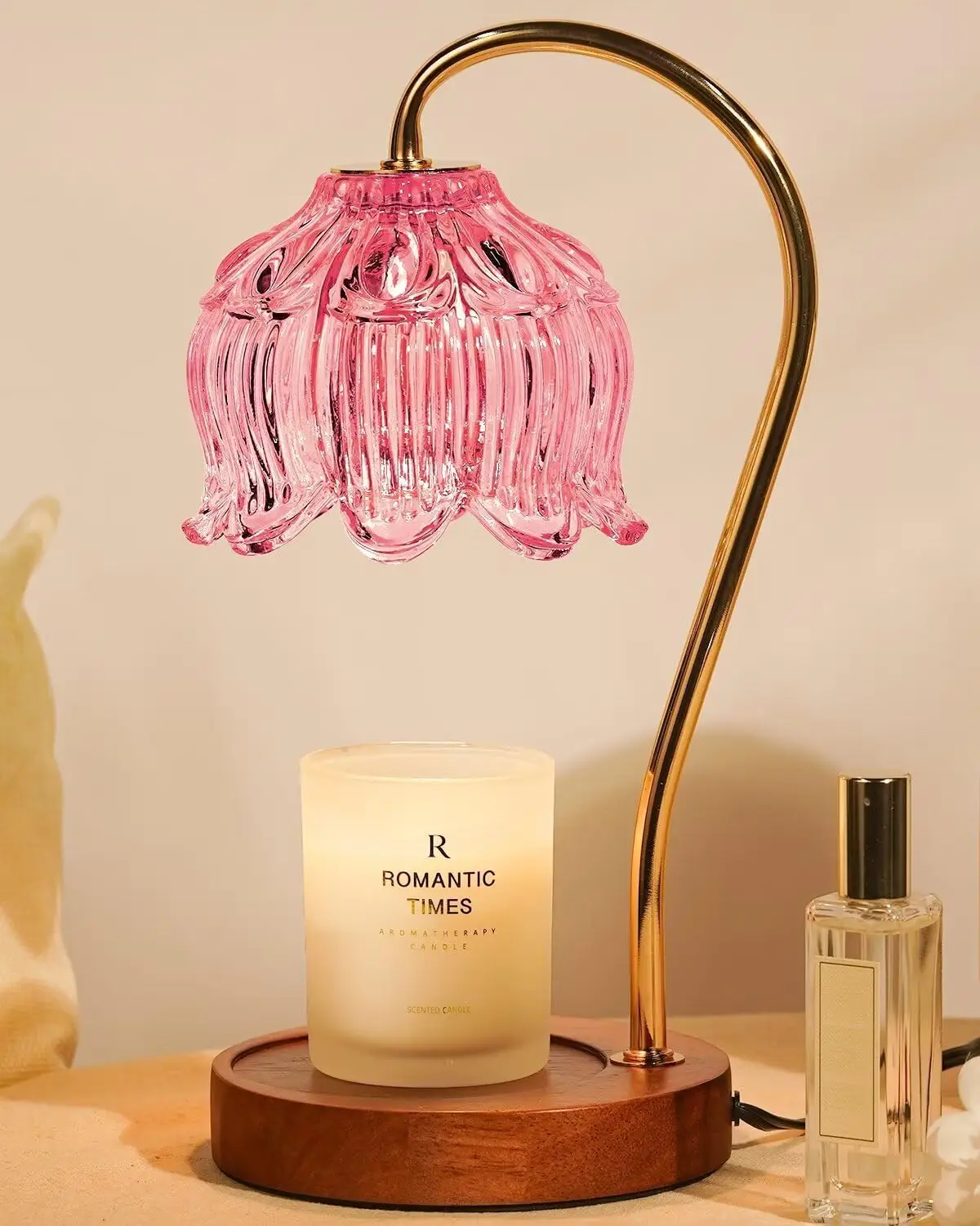 

Pink Candle Warmer Lamp with Timer, Dimmable Light for Safe Home Fragrance, Perfect Gift Idea