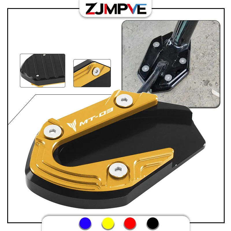 

New Style mt-03 mt-25 Motorcycle Kickstand Extension Foot Side Stand Support Plate Enlarger Pad For Yamaha MT-03 MT-25 MT 14-23