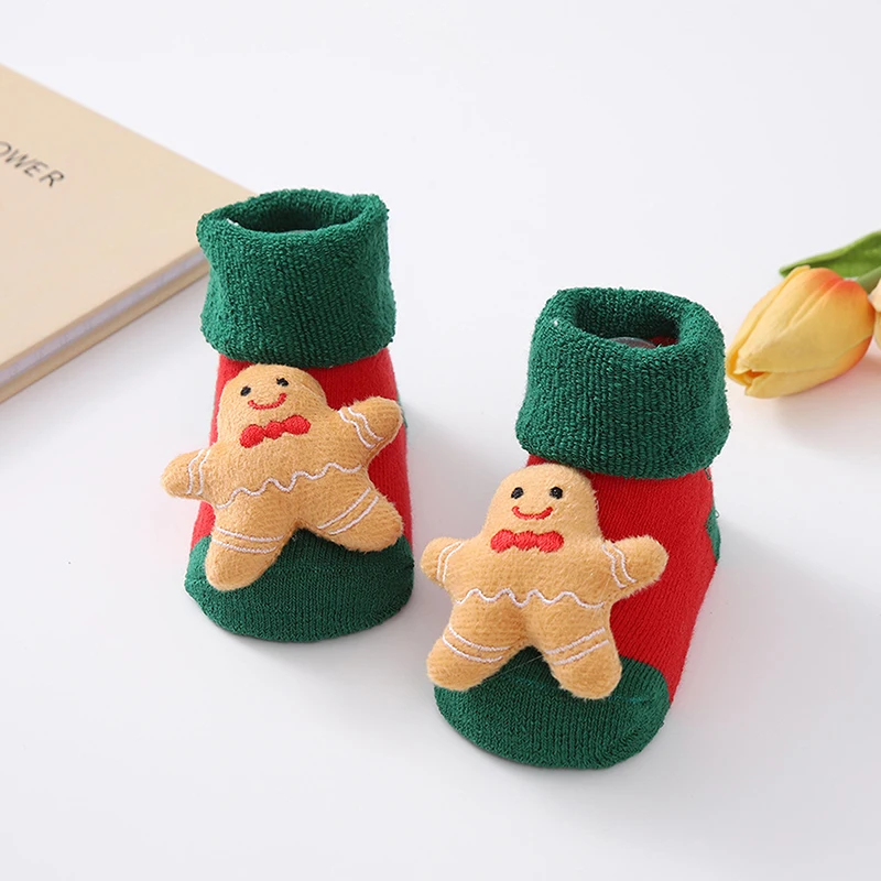 

Adorable Toddler Christmas Socks Cozy Non-slip Socks for Infants Warm Lightweight Knee-high Socks for Autumn and Winter