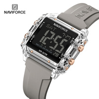 NAVIFORCE Brand Sport Women Watch LED Electronic Waterproof Luminous Digital Silicone Strap Square Wristwatches Relogio Feminino