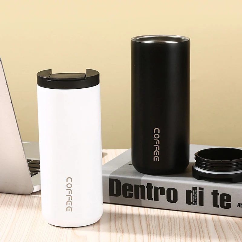 

550ml Stainless Steel Coffee Mug with Lid Thermal Cup Coffee Cup Travel Portable Insulated Bottles Leak-proof Insulated Cup