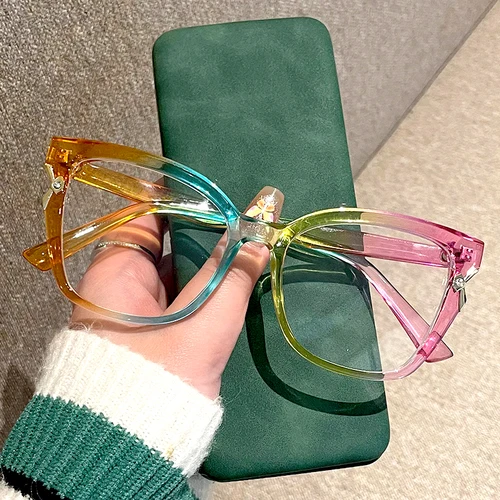 Imagen 1 del producto Gafas de lectura a la moda para mujer + 100 + 200 + 300, gafas coloridas para presbicia, gafas antiluz azul para mujer 904528