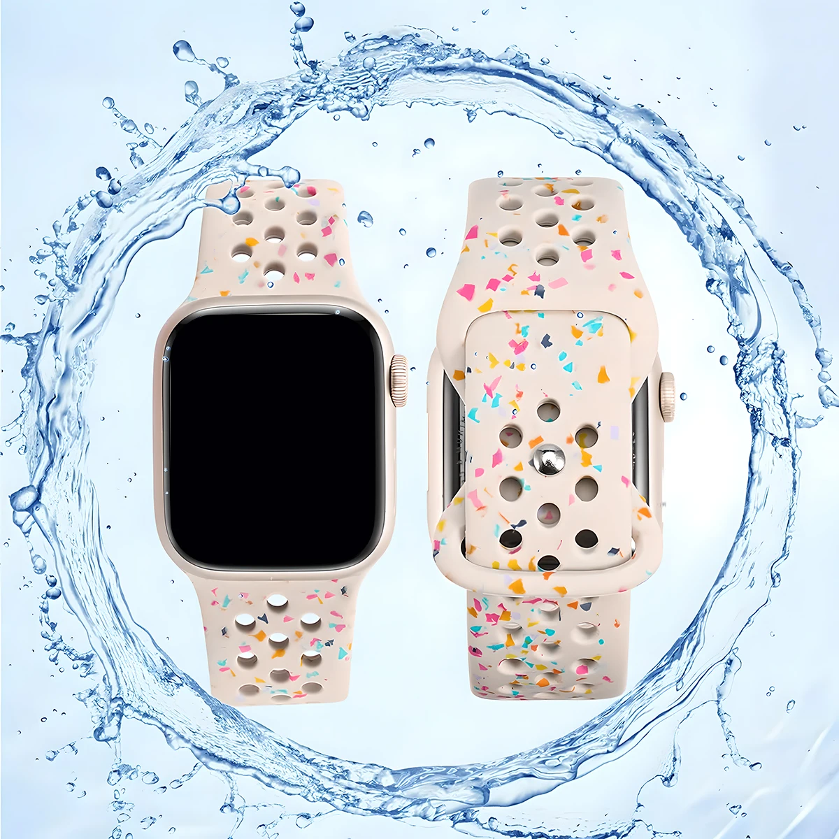Sport-Silikonarmband für Apple Watch 40 41mm 45mm 44 38 49 Atmungsaktives Armband für iWatch Series 11 10 9 8 7 6 5 3 SE Ultra – Detail 10