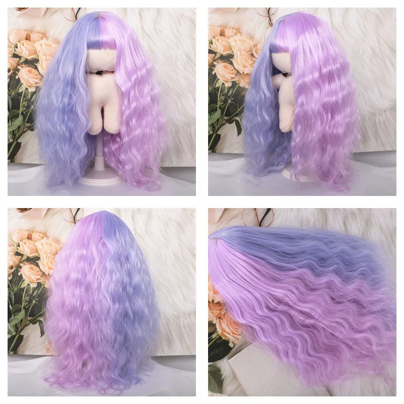 7 Different Slyles 20cm Plush Doll Hair Wigs Curly and Straight Cosplay Hair For 20cm Cotton KPOP Idol Figure Doll Stuffed Toys