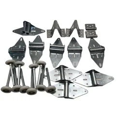 Garage Door Kit 18 Gauge standard Duty -Rollers,Hinges,Brackets set