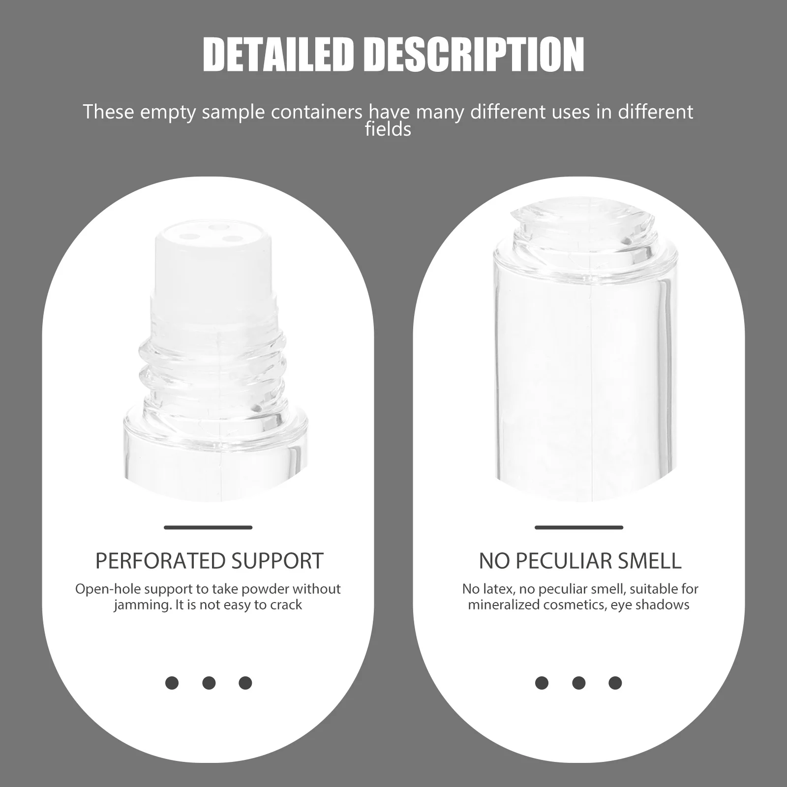 

20Pcs Loose Powder Bottle Portable Powder Container for Travel Refillable Empty Plastic Bottles Design Wide