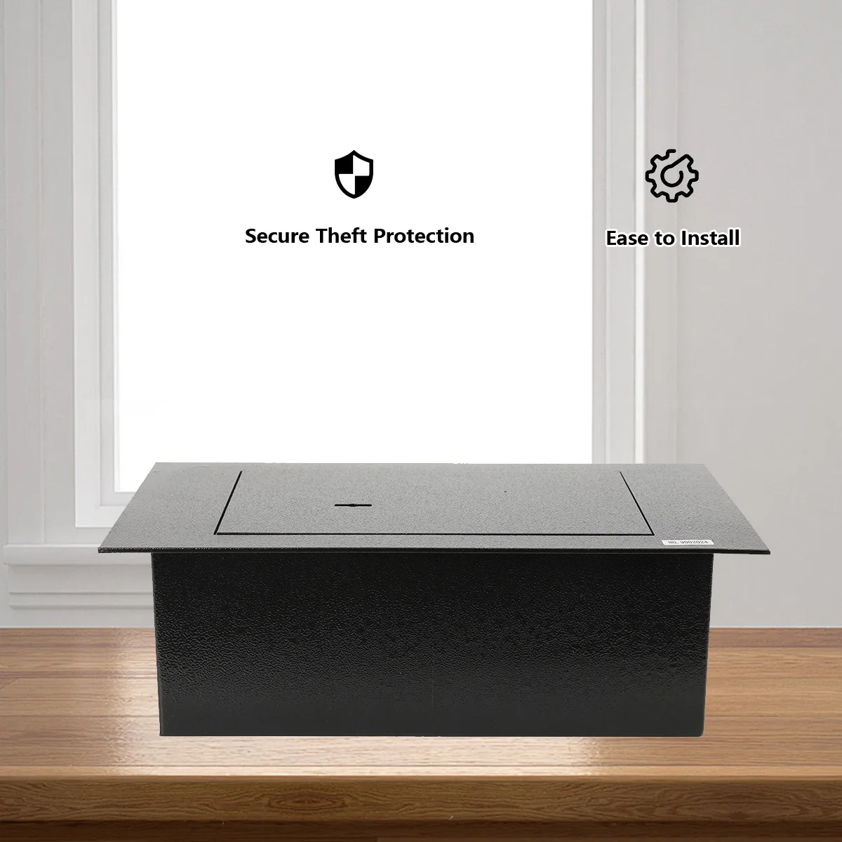 أمان إلكتروني آمن لخزانة قفل آمن من الفولاذ لدرج الأرضية، صندوق قوي مصمم لتثبيت الرافعات تحت الأرض باللون الأسود