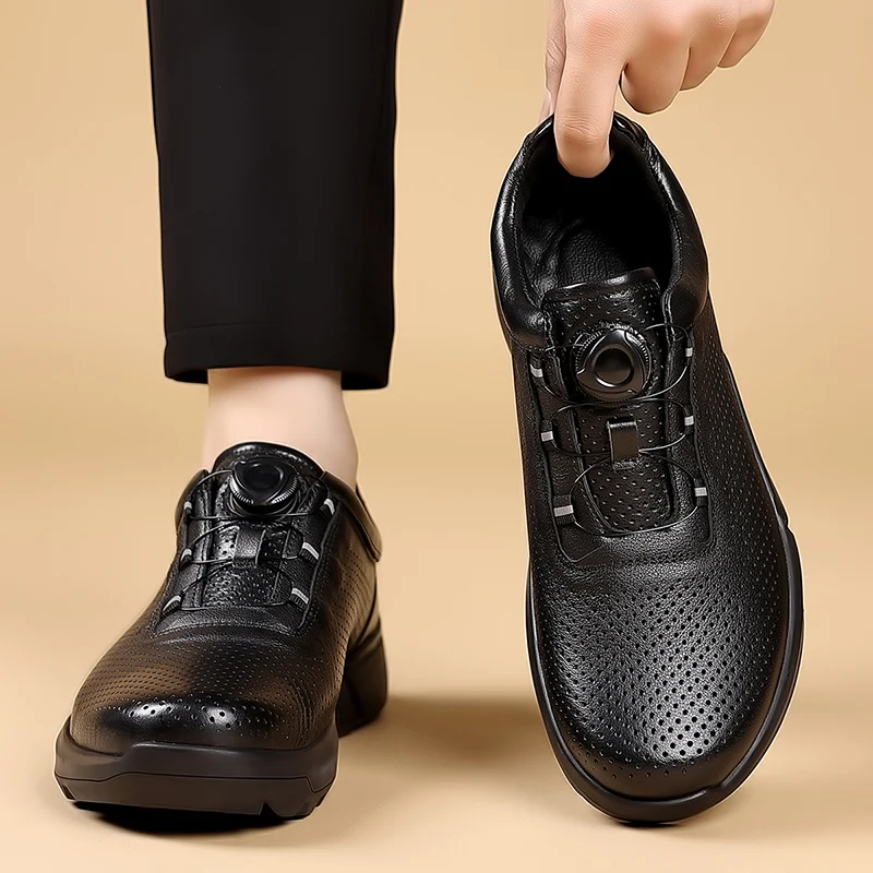 ​ حذاء بدون كعب رجالي جديد لعام 2025 - حذاء رياضي أبيض كلاسيكي، مسامي وممتص للصدمات، مريح خفيف الوزن، متين وغير قابل للانزلاق، عصري