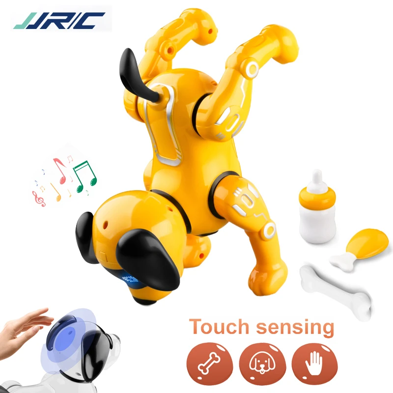 JJRC RC Dog Remote Control Robot Smart Talking Programming Dance Interactive Pet Puppy Remote Dog Intelligent Gift Toys For Kids