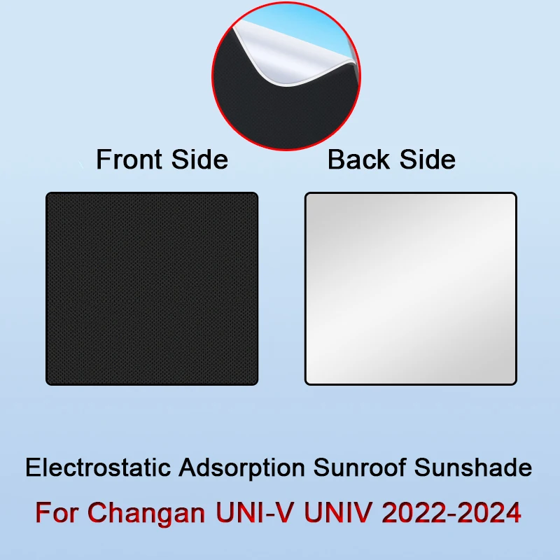 

Car Electrostatic Adsorption Sunroof Sunshade Cover For Changan UNI-V UNIV 2022-2024 Heat Insulation Skylight Sticker Accessory