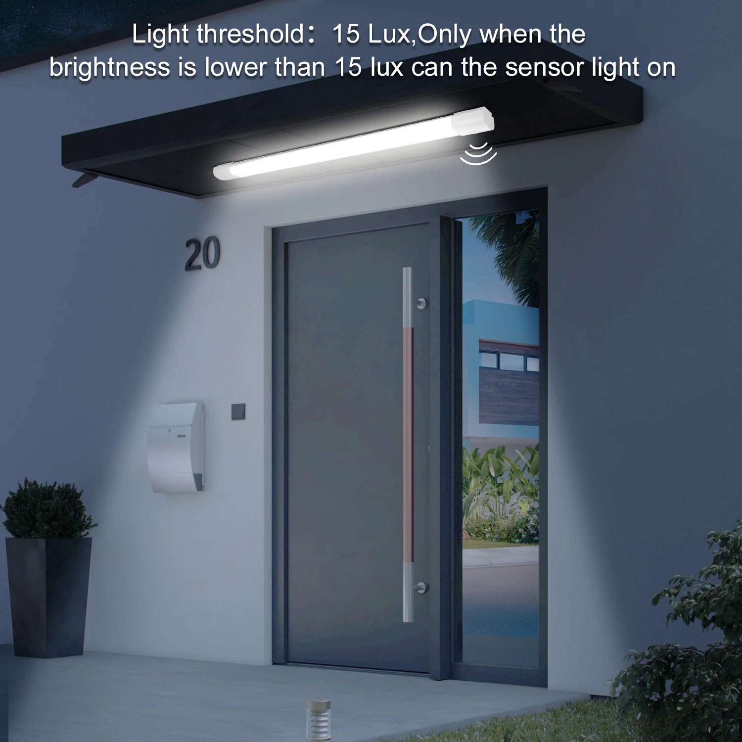 Fotografia 6: Luz LED para Banheiro 3x Conectável 120cm com Sensor de Movimento, IP66 à Prova d'Água, 36W 4000LM 4000K, Oficina Corredor Escritório Porão
