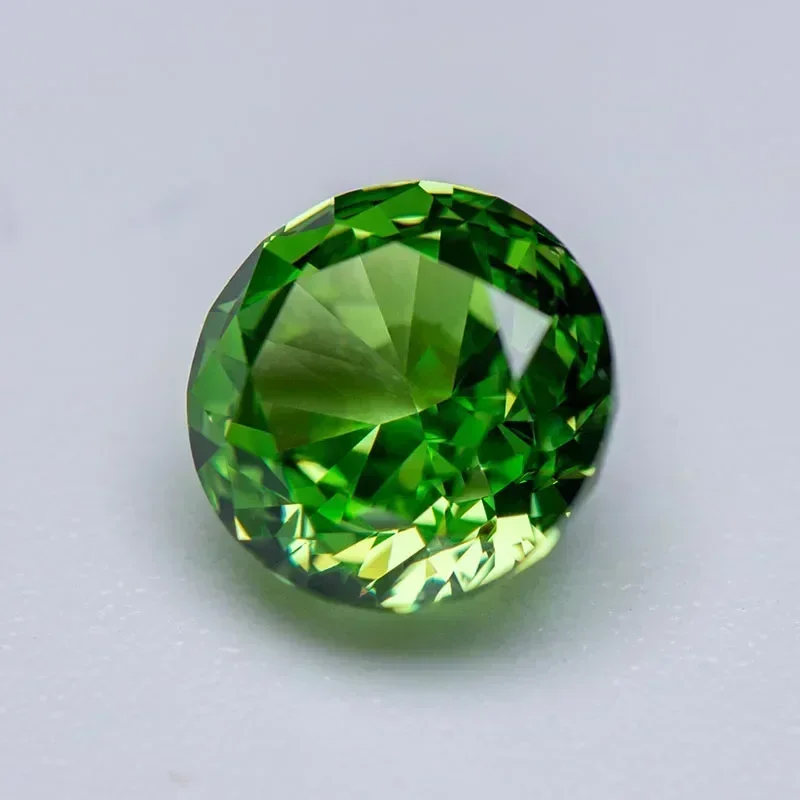 

Q-Cubic Zirconia Wholesale No Certificate Crushed Ice Cut Round Shape Light Green Color Charms Beads For Jewel Making