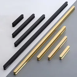 Golden Aluminum Alloy Super-Long Furniture Handles in Multiple Sizes Wardrobe Door Pulls Cabinets Drawer Handles Hardware